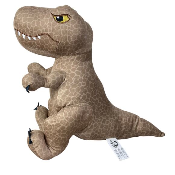 Jurassic World T-Rex Dinosaur Plush Toy Universal Studios Brown Stuffed Animal - Picture 1 of 10
